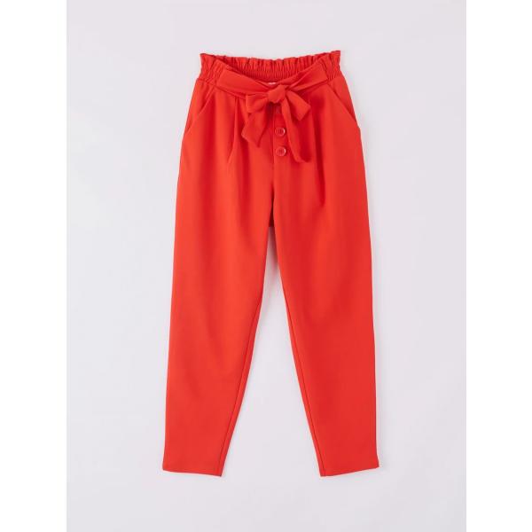 pantaloni Terranova rosso tinta unita
