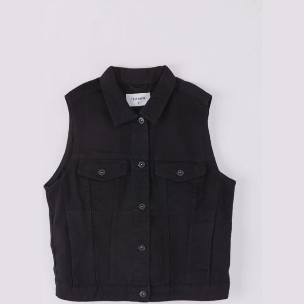 gilet Terranova nero tinta unita