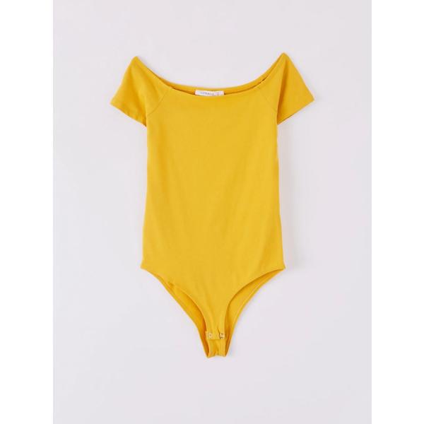body Terranova giallo tinta unita