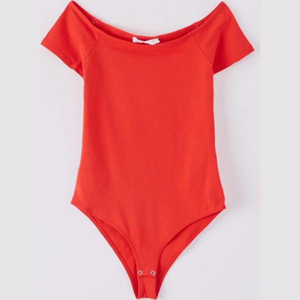 body Terranova rosso tinta unita