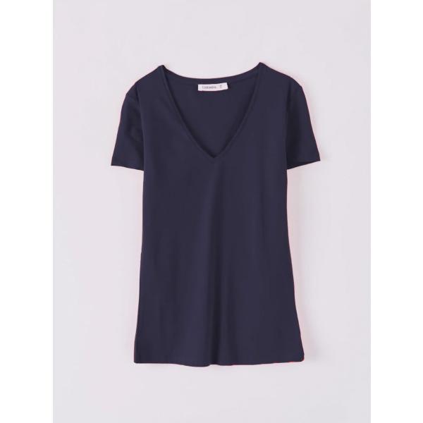 t-shirt Terranova blu tinta unita