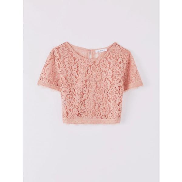 t-shirt Terranova rosa tinta unita