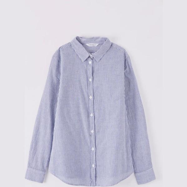 camicie Terranova blu a righe