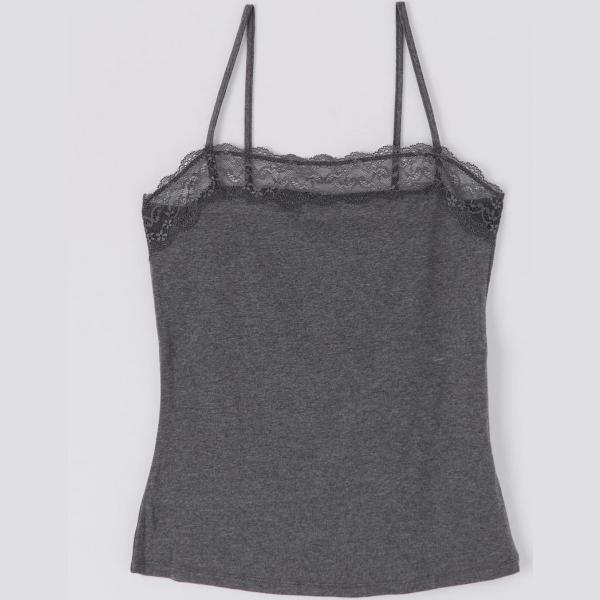 top Terranova grigio tinta unita