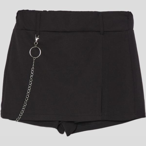 Shorts con catena nero Terranova nero tinta unita