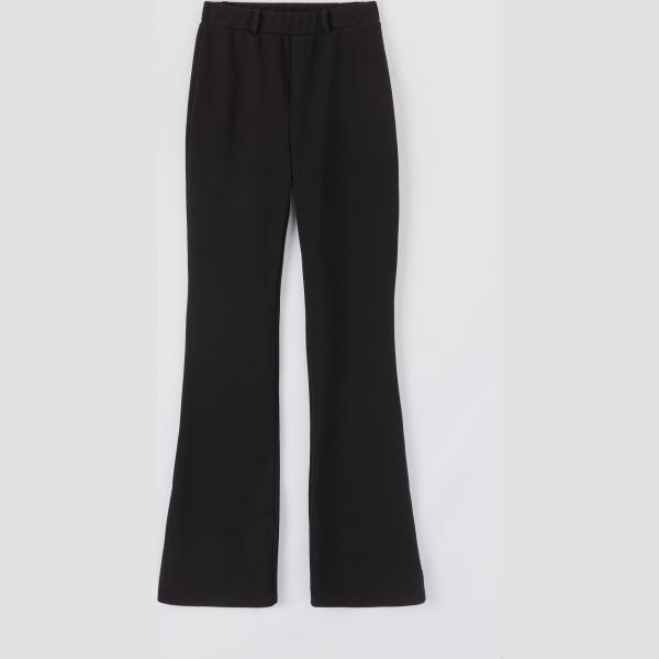 Pantalone a zampa tinta unita nero Terranova nero tinta unita