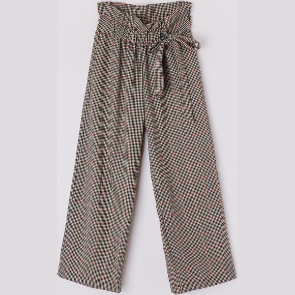 Pantalone paper bag fantasia rosso Terranova rosso