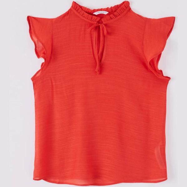 bluse Terranova rosso tinta unita