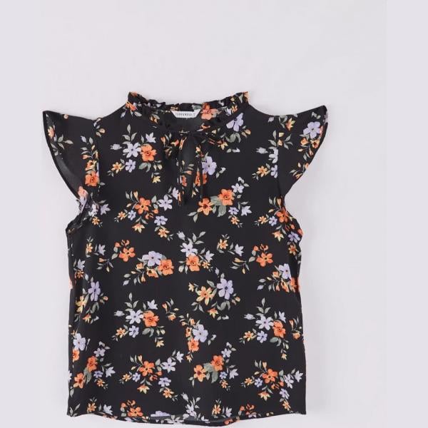 bluse Terranova nero a fiori