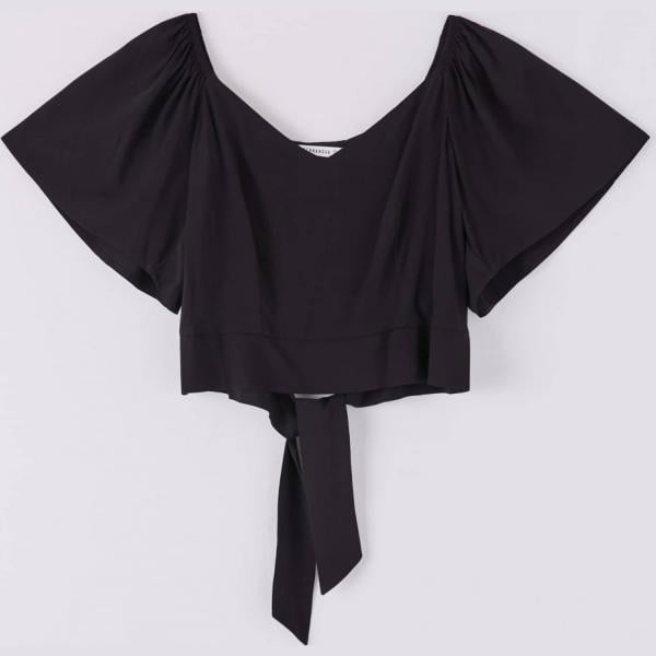 bluse Terranova nero tinta unita
