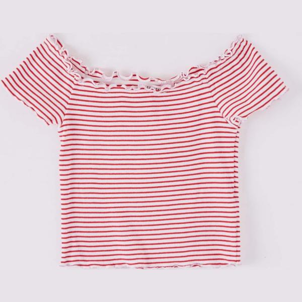 t-shirt Terranova rosso a righe