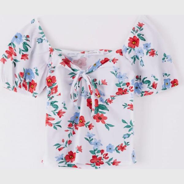 bluse Terranova bianco a fiori