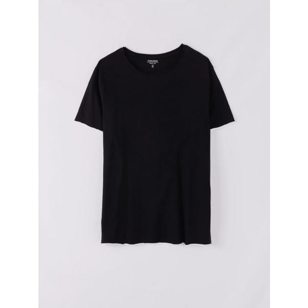 t-shirt Terranova nero tinta unita