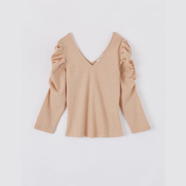 T-shirt con scollo rosa Terranova rosa