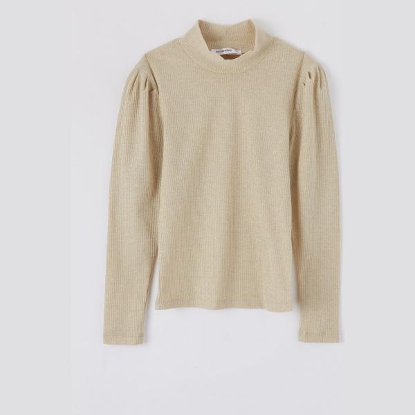 Maglia lunga tinta unita beige Terranova tinta unita