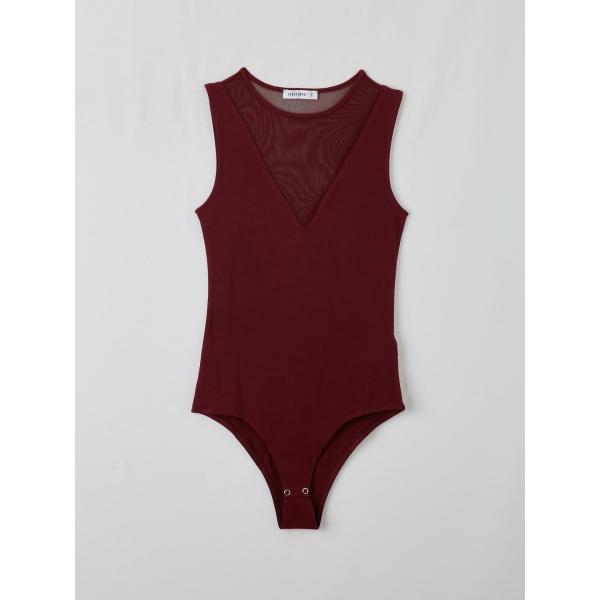 body Terranova rosso tinta unita
