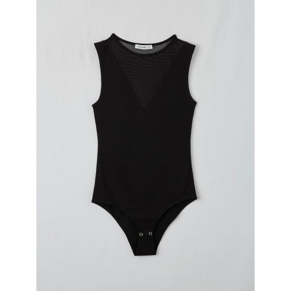 body Terranova nero tinta unita