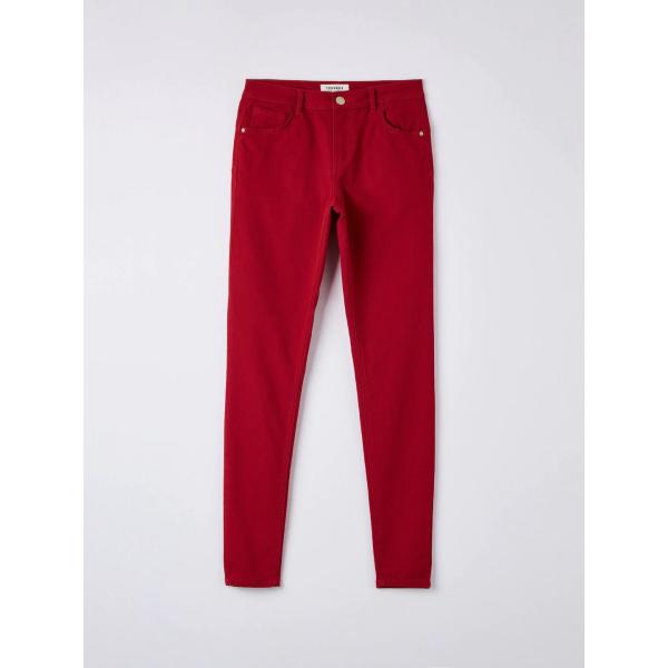 pantaloni Terranova viola tinta unita