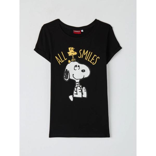 t-shirt Terranova nero con stampe