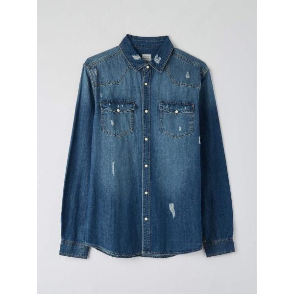 camicie Terranova blu