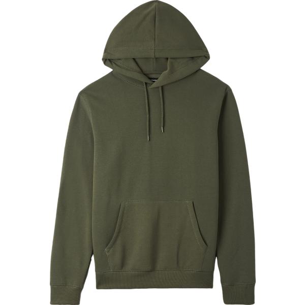 felpe con cappuccio Terranova verde tinta unita