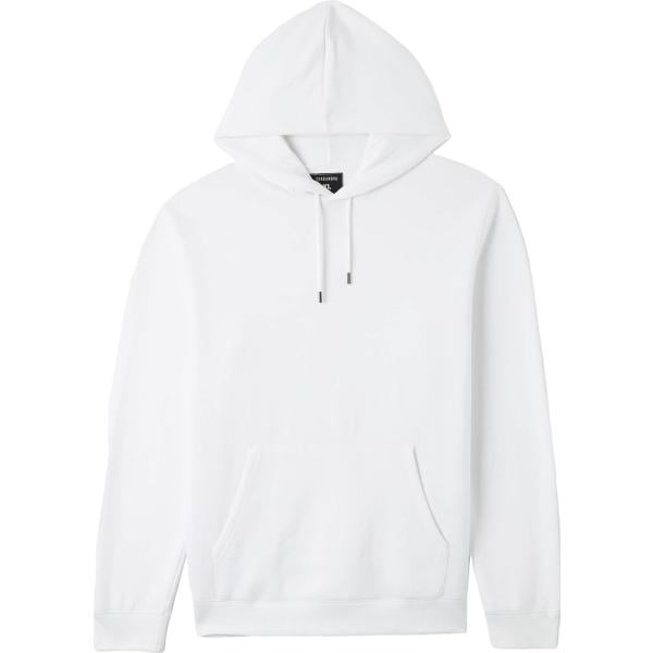 felpe con cappuccio Terranova bianco tinta unita
