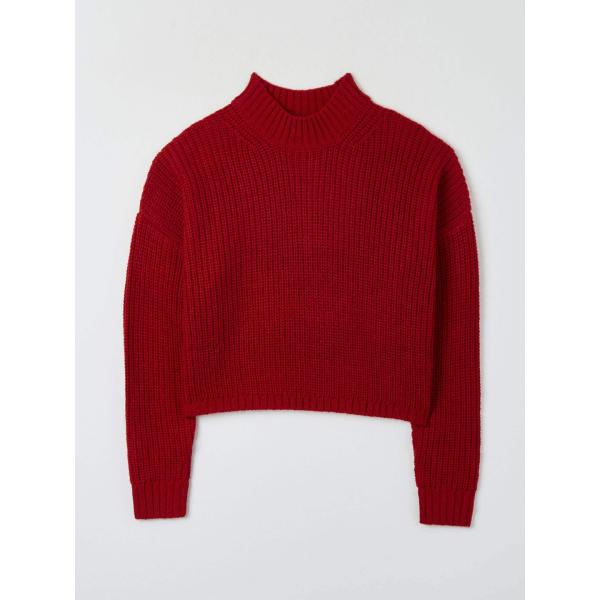 pullovers Terranova rosso tinta unita