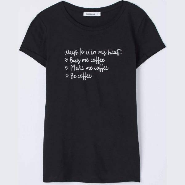t-shirt Terranova nero tinta unita