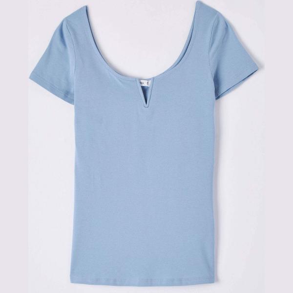 t-shirt Terranova bianco tinta unita