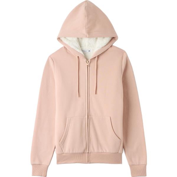 felpe con cappuccio Terranova rosa tinta unita