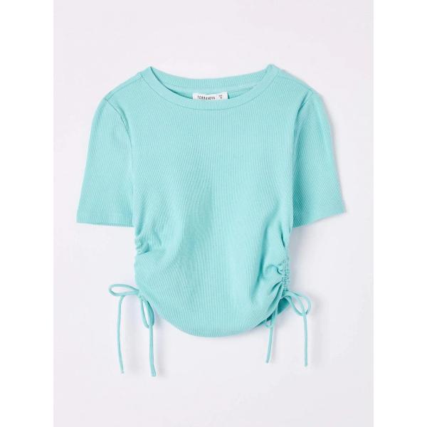 t-shirt Terranova blu tinta unita