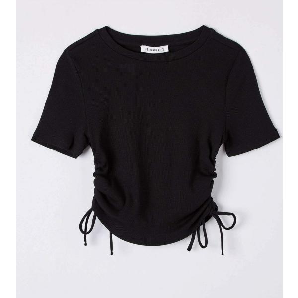 t-shirt Terranova nero tinta unita
