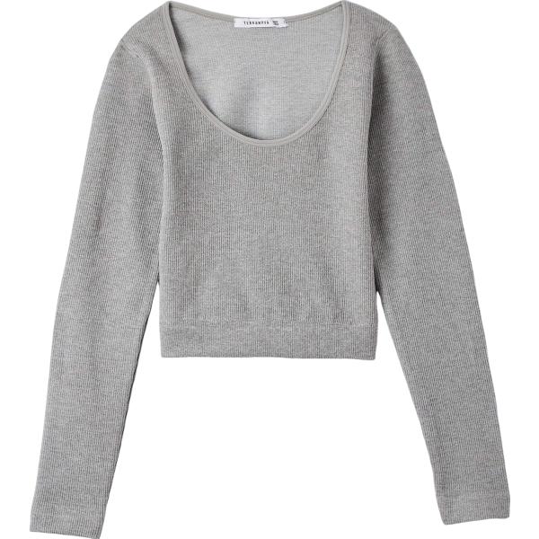 t-shirt Terranova grigio tinta unita