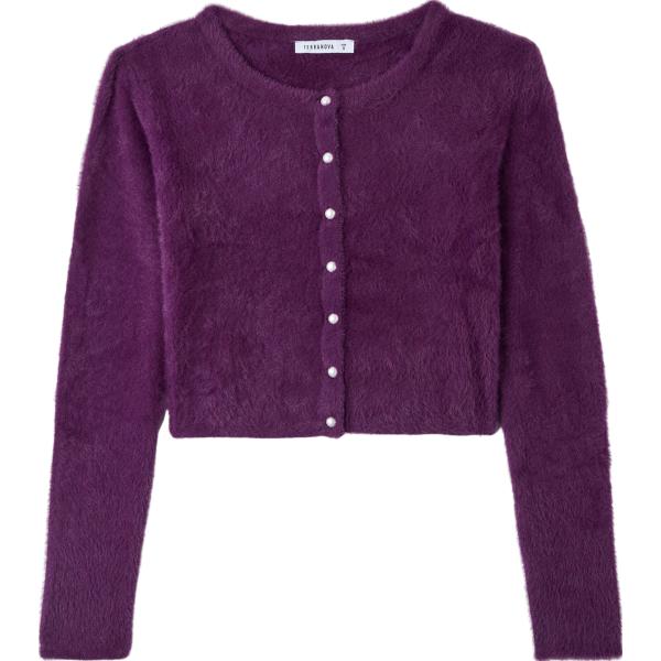 cardigans Terranova viola tinta unita