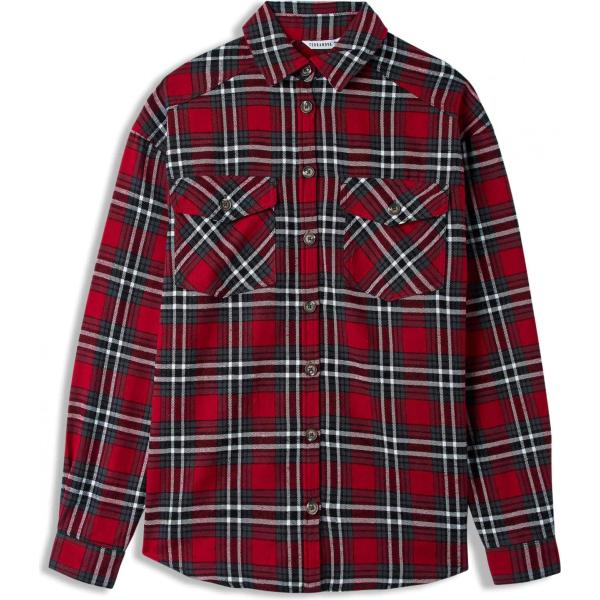 camicie Terranova rosso scozzese
