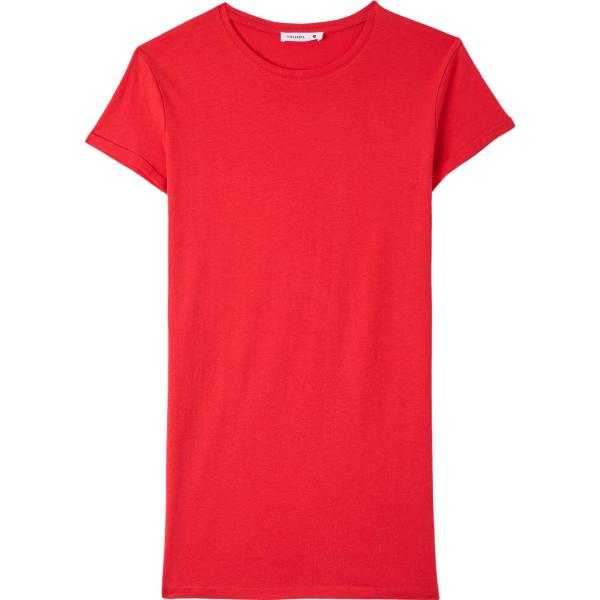 t-shirt Terranova rosso tinta unita