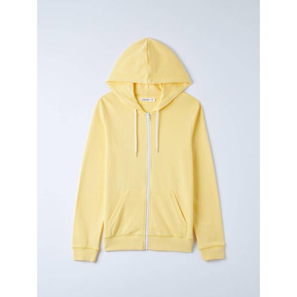 felpe con cappuccio Terranova giallo tinta unita