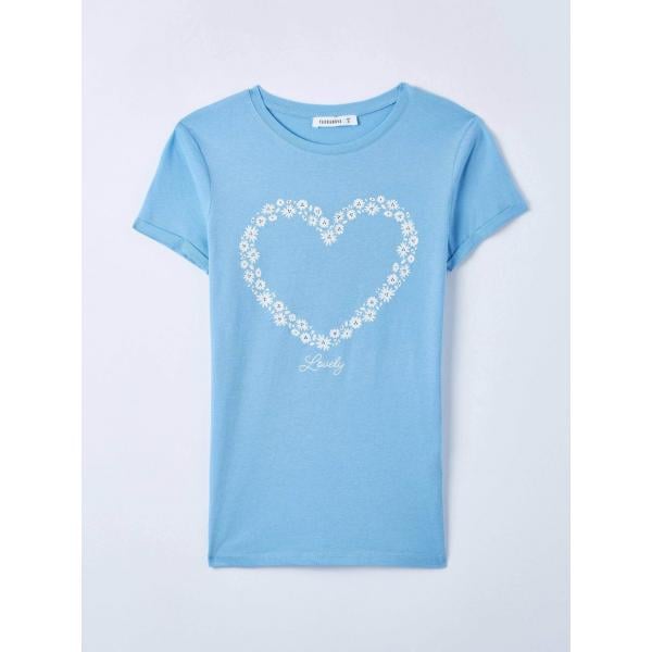 t-shirt Terranova bianco con stampe