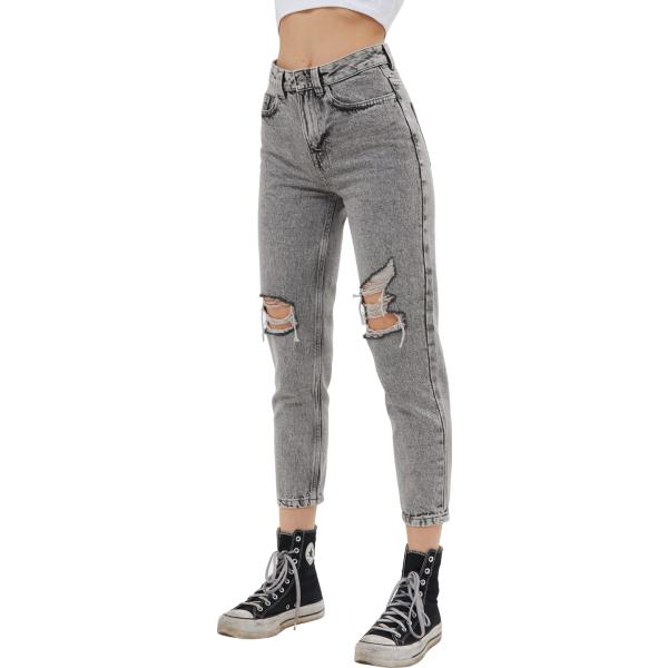 jeans mom Terranova grigio