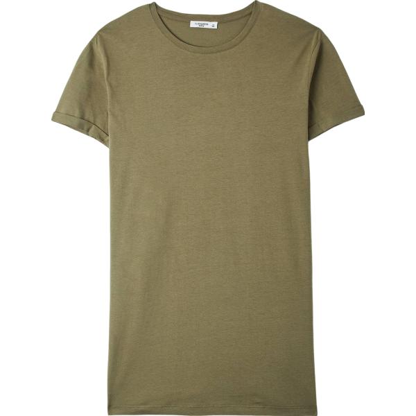 t-shirt Terranova verde tinta unita