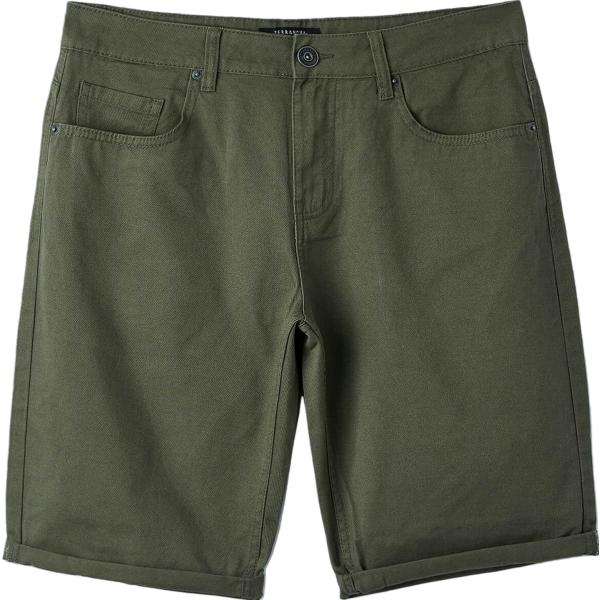 pantaloni Terranova verde tinta unita