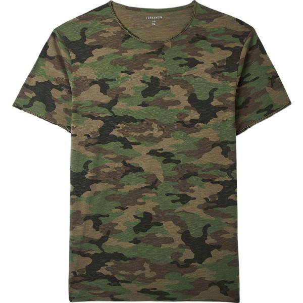 t-shirt Terranova marrone military