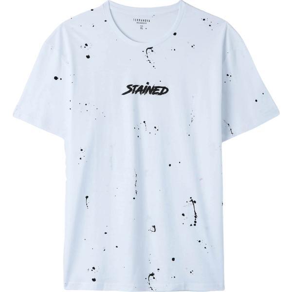 t-shirt Terranova bianco con stampe