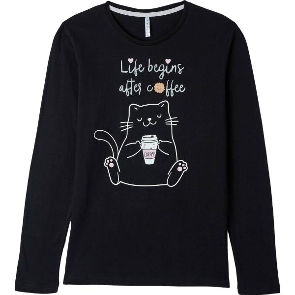 pigiama Terranova nero con stampe