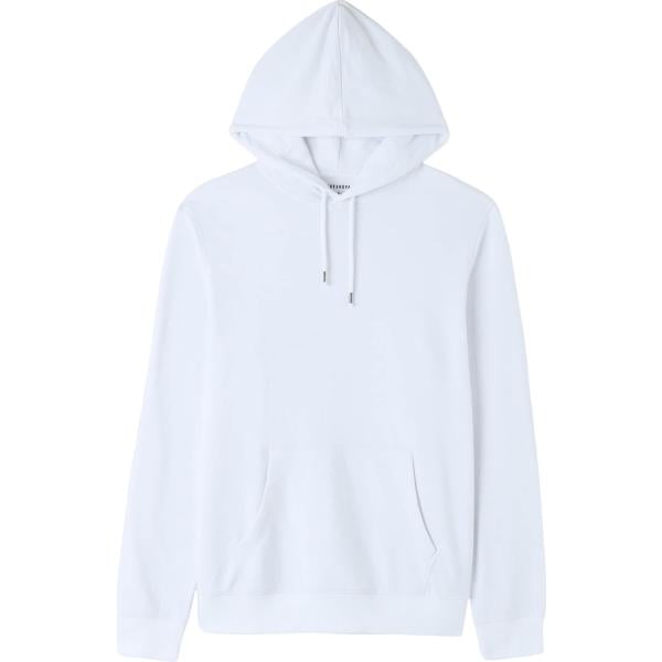 felpe con cappuccio Terranova bianco tinta unita