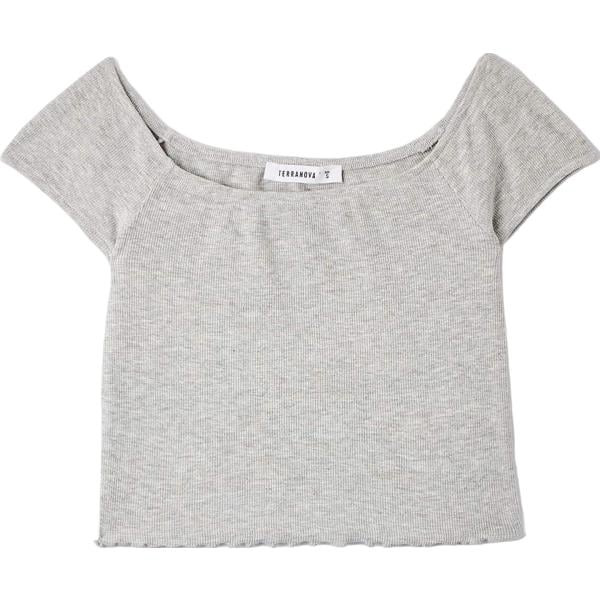 t-shirt Terranova grigio tinta unita