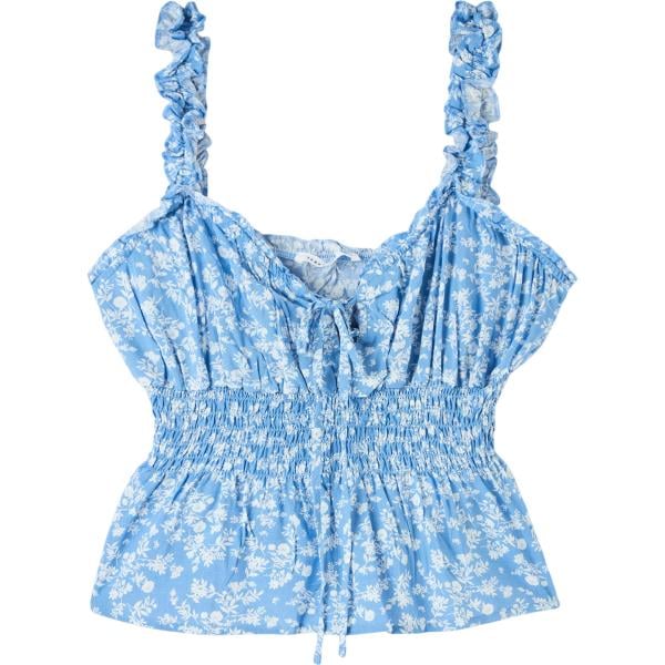 top Terranova blu a fiori