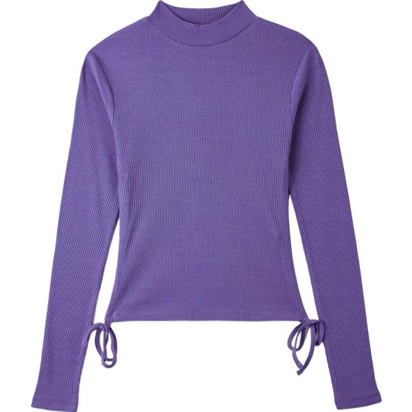 t-shirt Terranova viola tinta unita