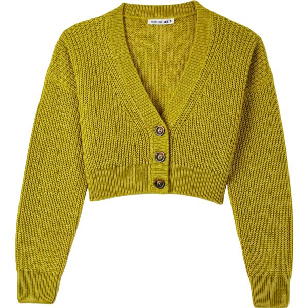 cardigans Terranova verde tinta unita