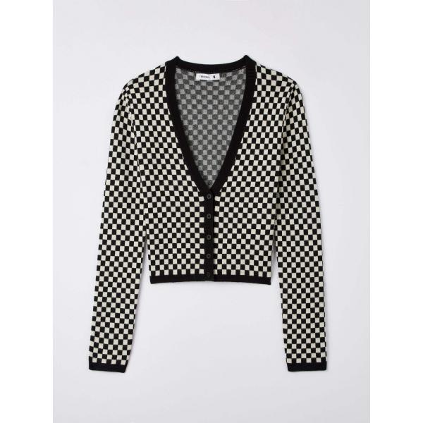 cardigans Terranova bianco geometrica